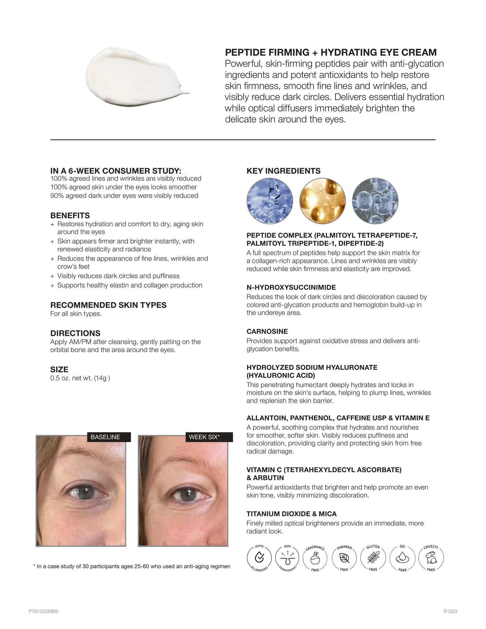 Peptide Hydrating + Firming Eye Cream
